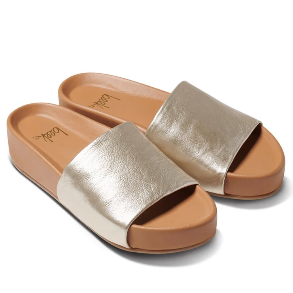 Beek Women's Pelican Leather Platform Sandal